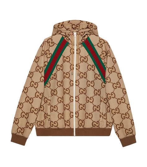 gucci mens hooded jackets|Gucci jacket men's price.